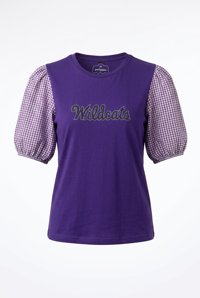 KSU Wildcats Long Puff Gingham