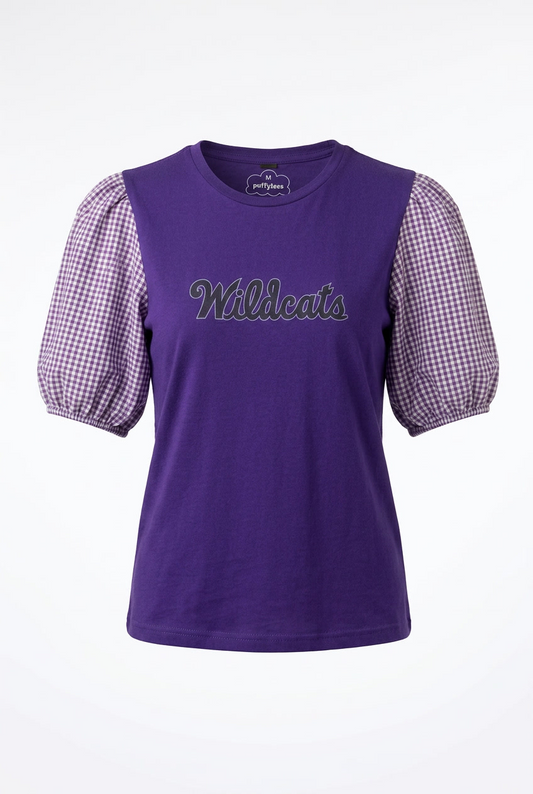 KSU Wildcats Long Puff Gingham