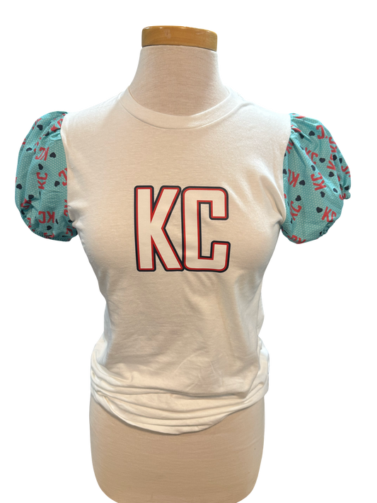 KC Current  PuffyteesTM Shirt with a Short Puff Sleeve