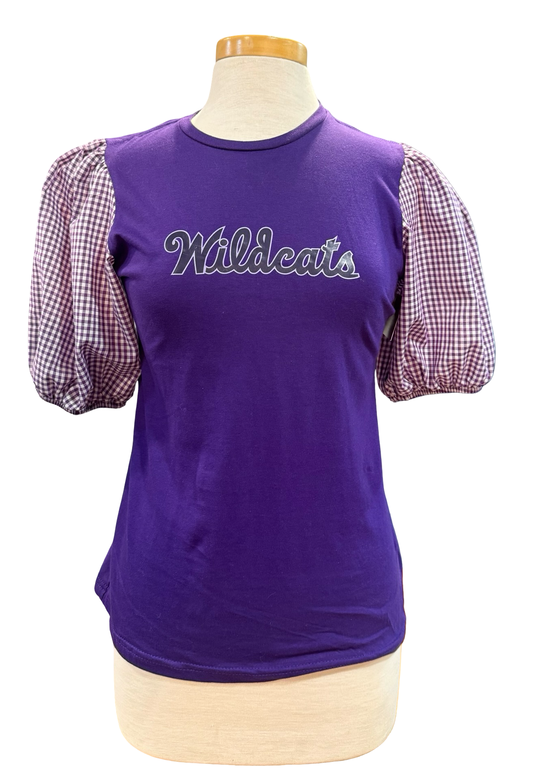KSU Wildcats Long Puff Gingham